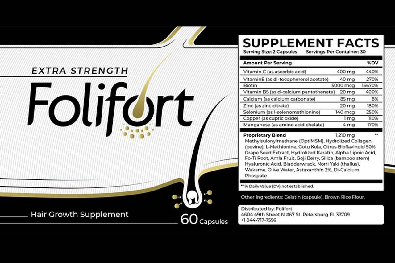 FoliFort Supplement Facts